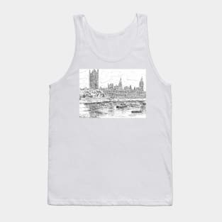 HOUSES OF PARLIAMENT VIEWED FROM THE RIVER THAMES Tank Top